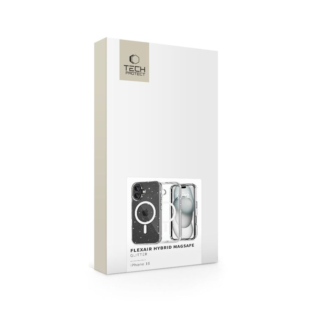 Tech-Protect FlexAir Hybrid MagSafe Case for iPhone 16 - Transparent