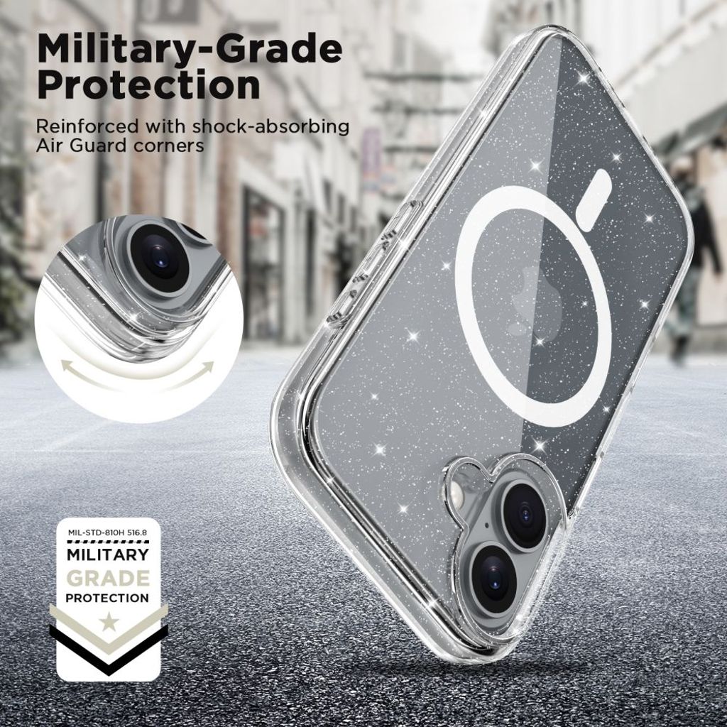 Tech-Protect FlexAir Hybrid MagSafe Case for iPhone 16 - Transparent