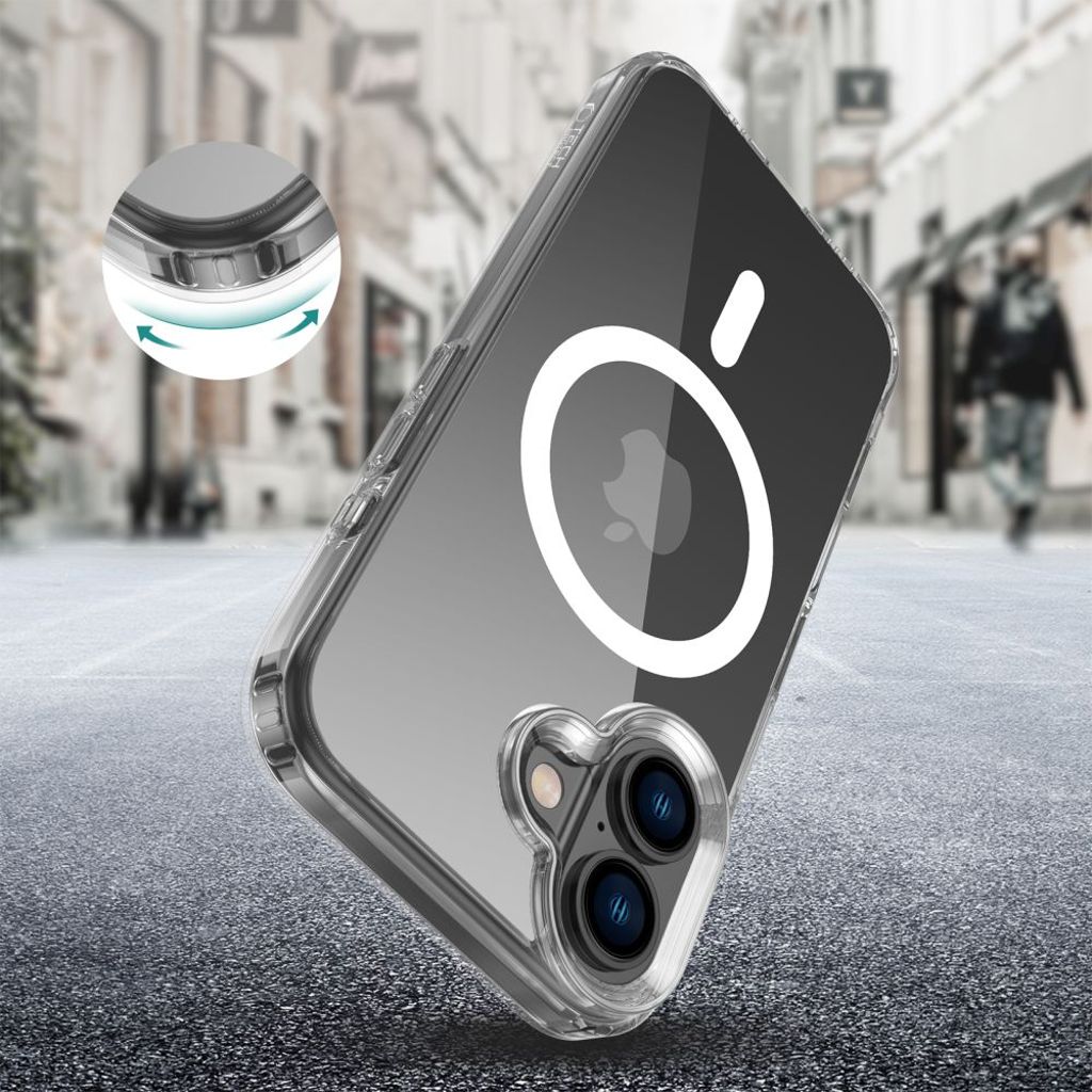 Tech-Protect FlexAir Hybrid MagSafe Case for iPhone 16 - Transparent