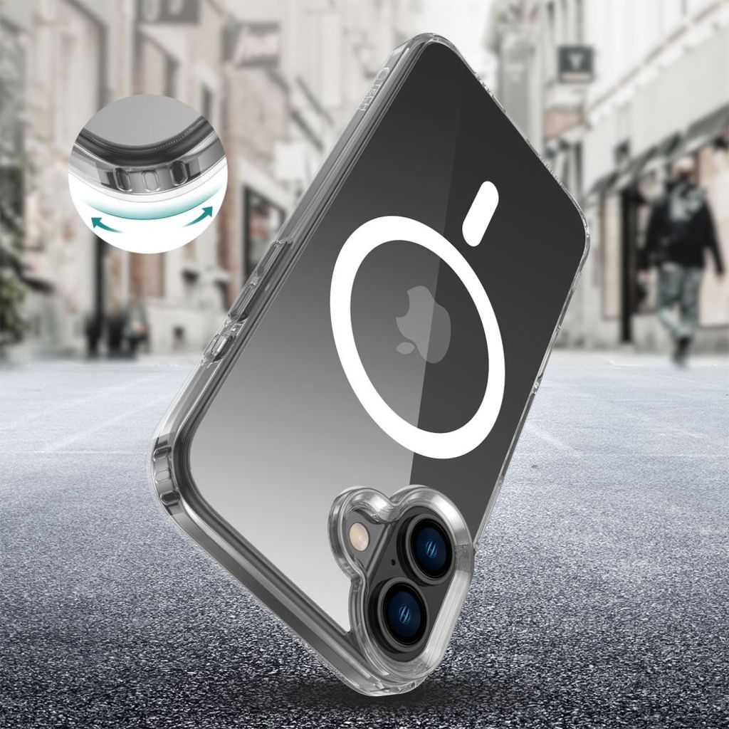 Tech-Protect FlexAir Hybrid MagSafe Cover til iPhone 16 Plus - Gennemsigtig