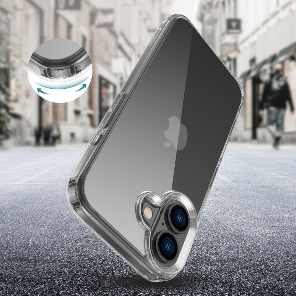 Tech-Protect FlexAir Hybrid Case for iPhone 16 - Transparent