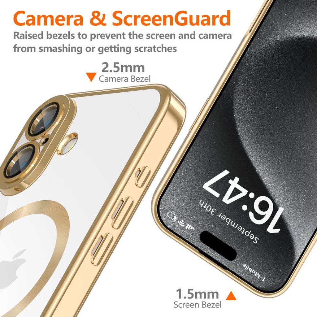 Tech-Protect MagFlex MagSafe Case for iPhone 16 - Gold