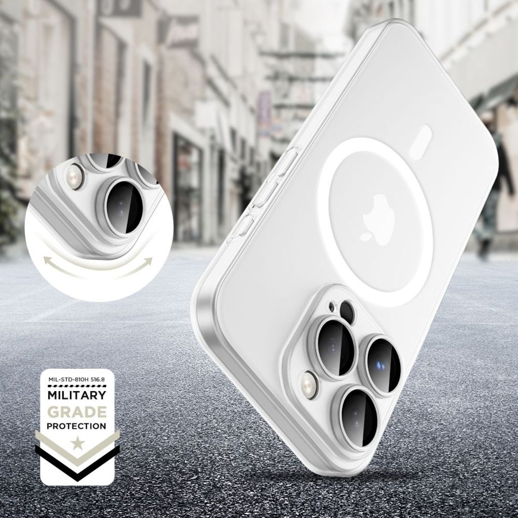 Tech-Protect MagSlim MagSafe Case for iPhone 15 Pro - White