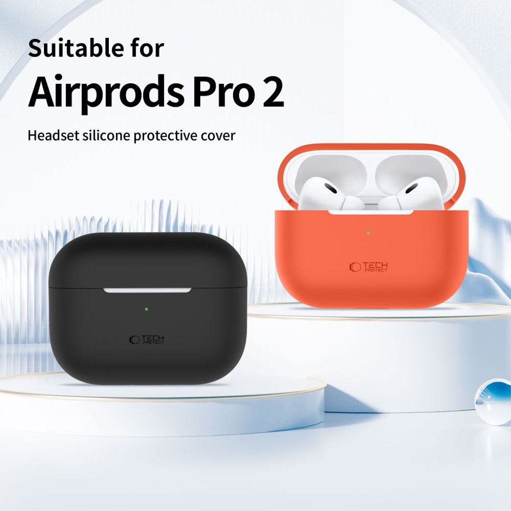 Tech-Protect Silicone Case for AirPods Pro 1 / 2 - Black