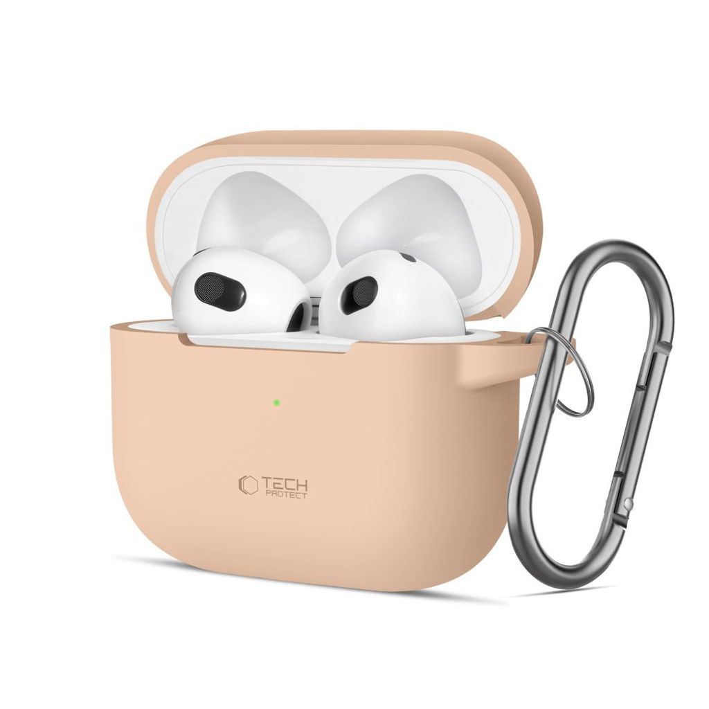 Tech-Protect Silicone Hook Case for AirPods 3 - Beige
