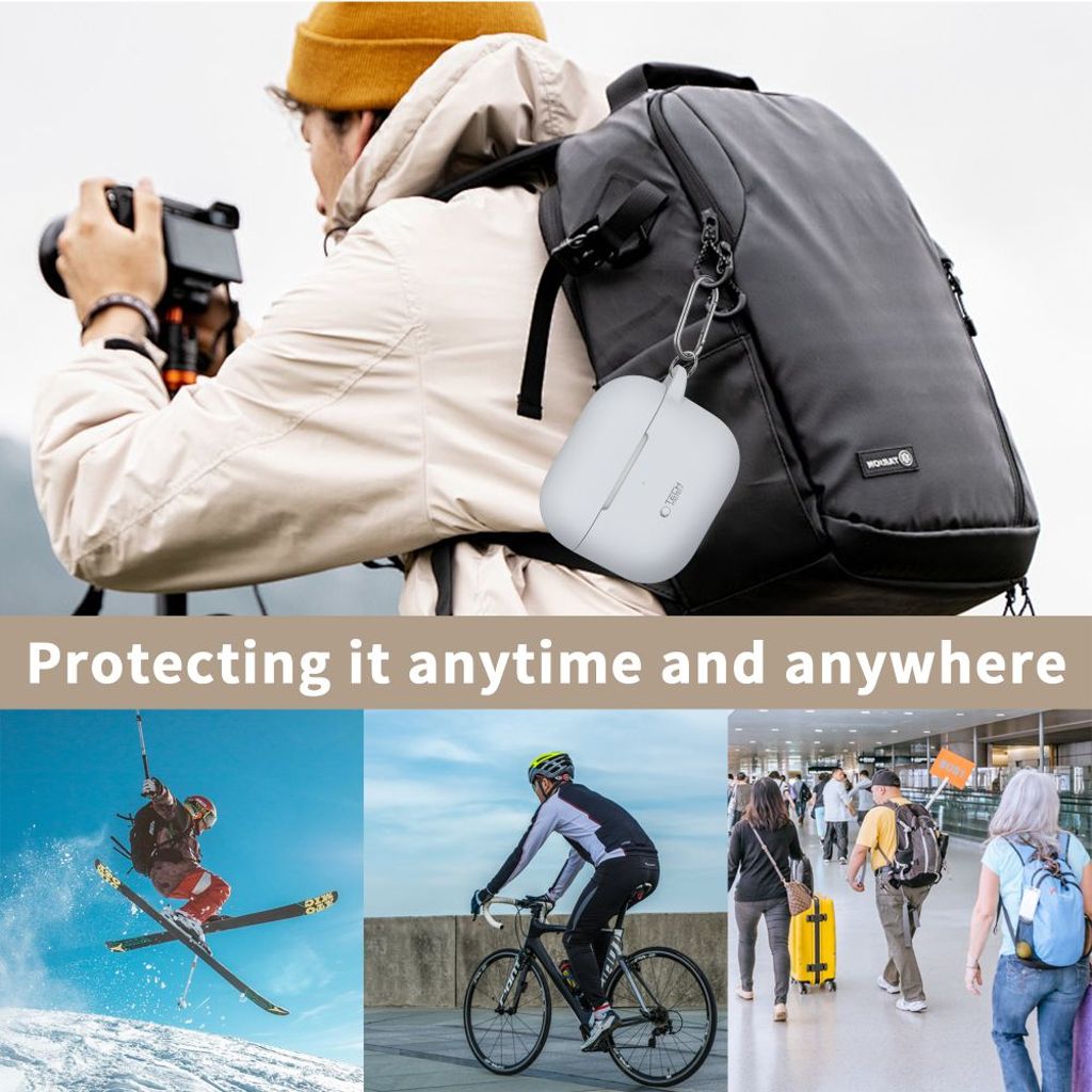 Tech-Protect Silicone Hook Deksel til AirPods 3 - Lilla