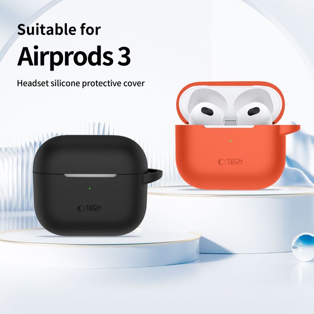 Tech-Protect Silicone Hook Case for AirPods 3 - Orange