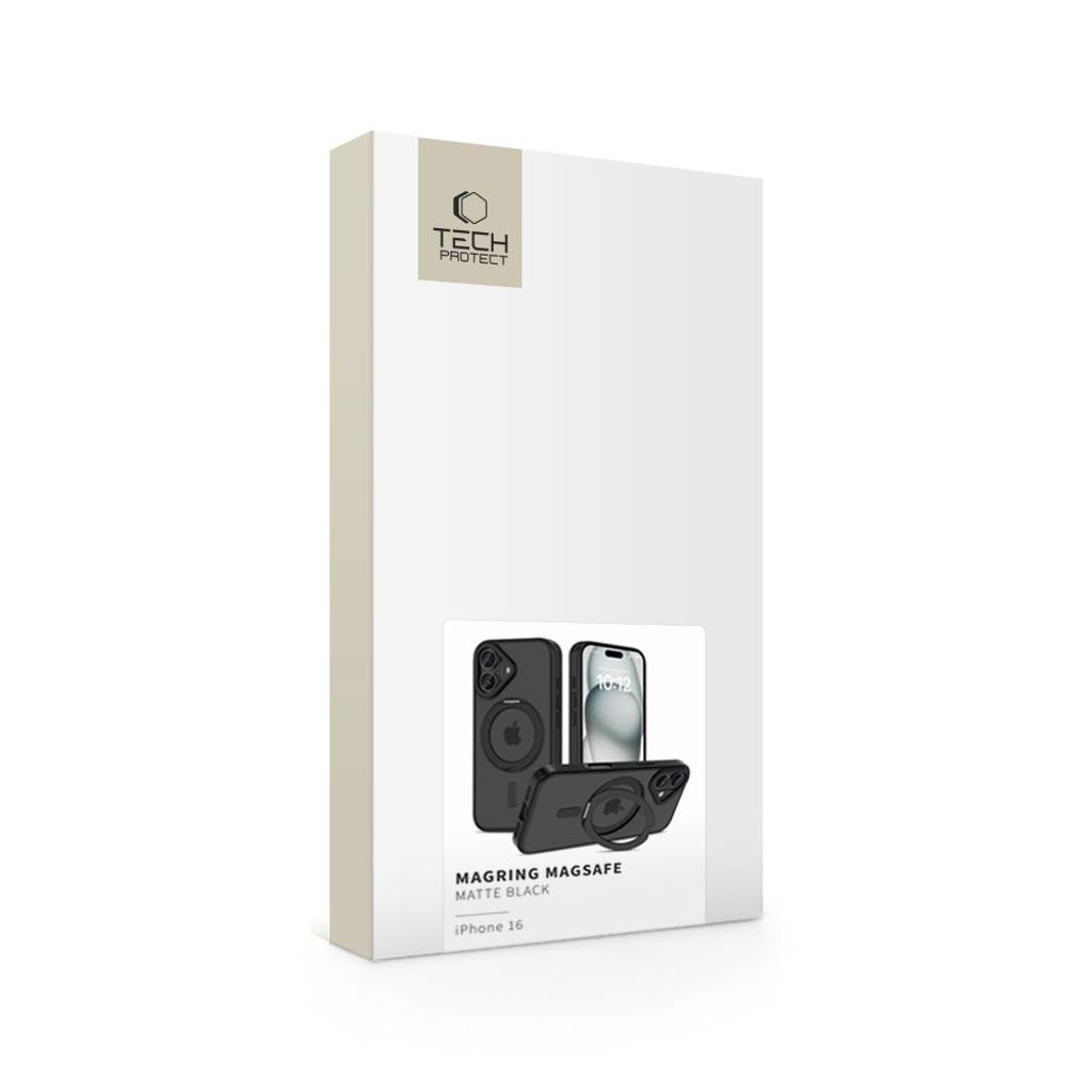 Tech-Protect MagRing MagSafe Case for iPhone 16 - Transparent