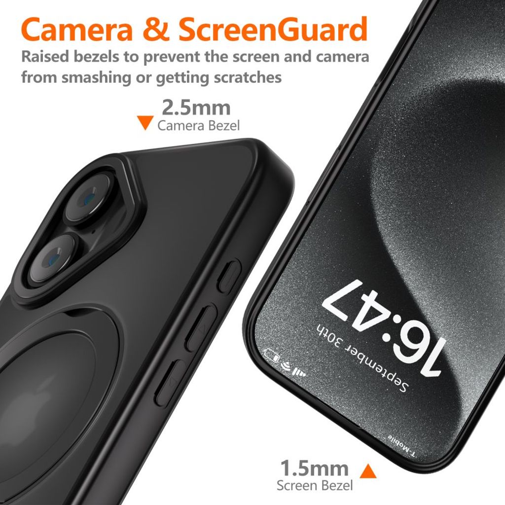 Tech-Protect MagRing MagSafe Case for iPhone 16 - Transparent