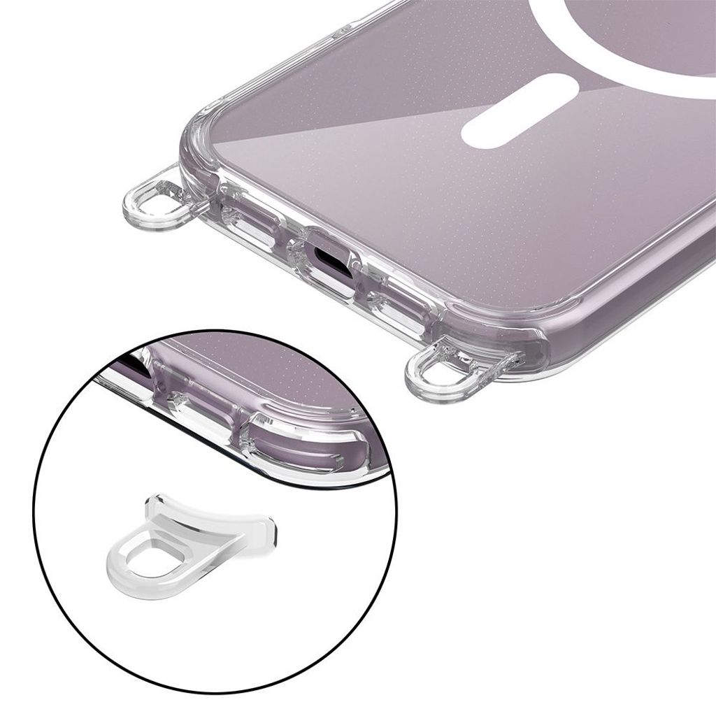 Tech-Protect FlexAir Chain MagSafe Cover + 2 Bærestropper til iPhone 16 - Sort/Taupe