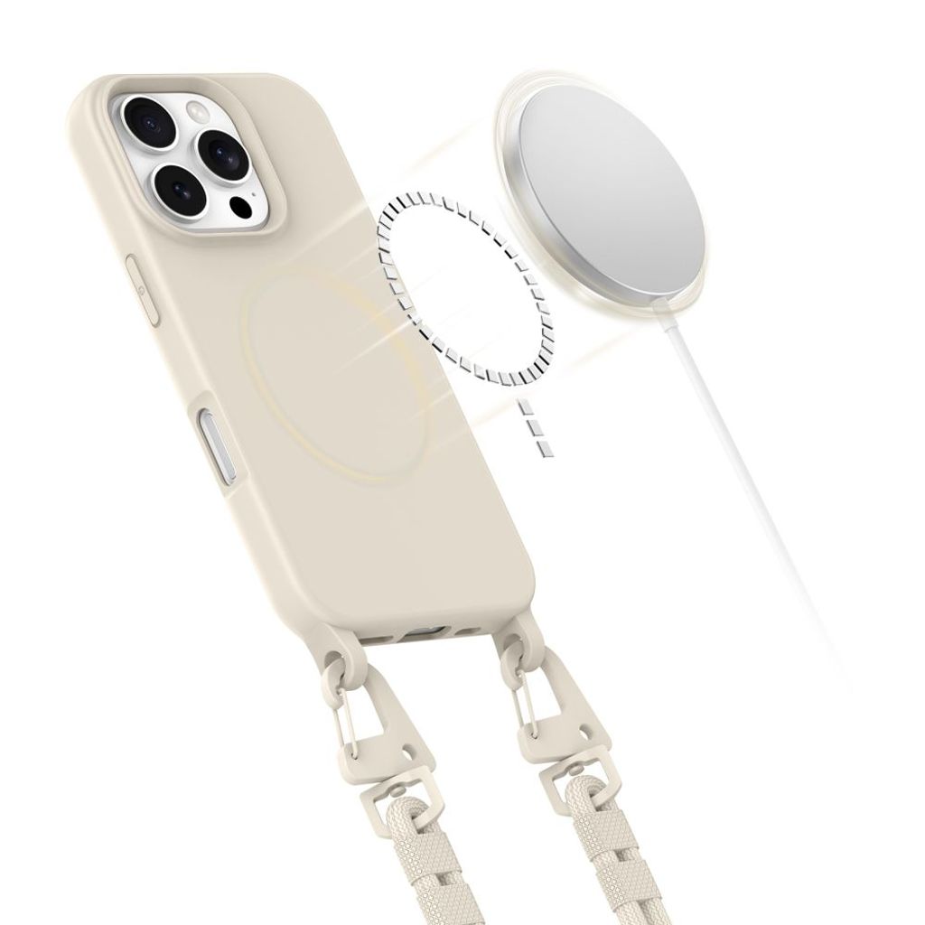 Tech-Protect MagNecklace MagSafe Deksel til iPhone 16 Pro Max - Beige