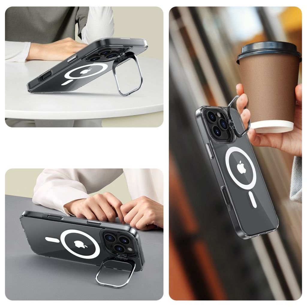 Tech-Protect MagStand MagSafe Case for iPhone 16 Pro - Transparent