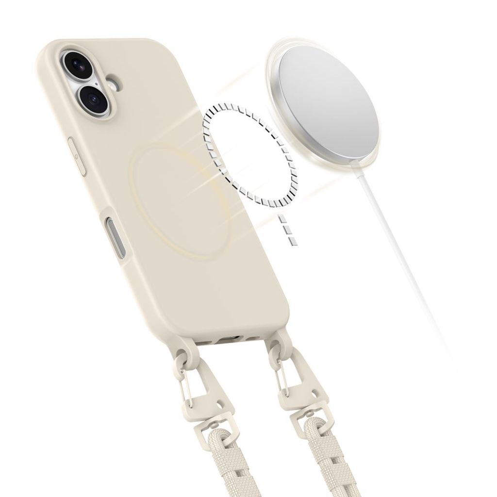 Tech-Protect MagNecklace MagSafe Case for iPhone 16 - Beige