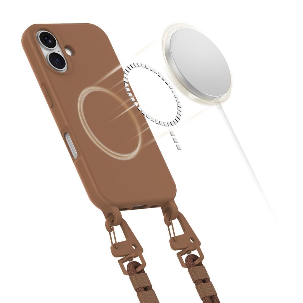 Tech-Protect MagNecklace MagSafe Case for iPhone 16 - Brown