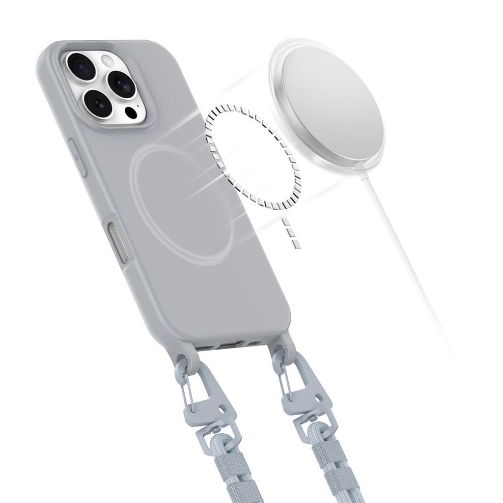 Tech-Protect MagNecklace MagSafe Deksel til iPhone 16 Pro Max - Grå