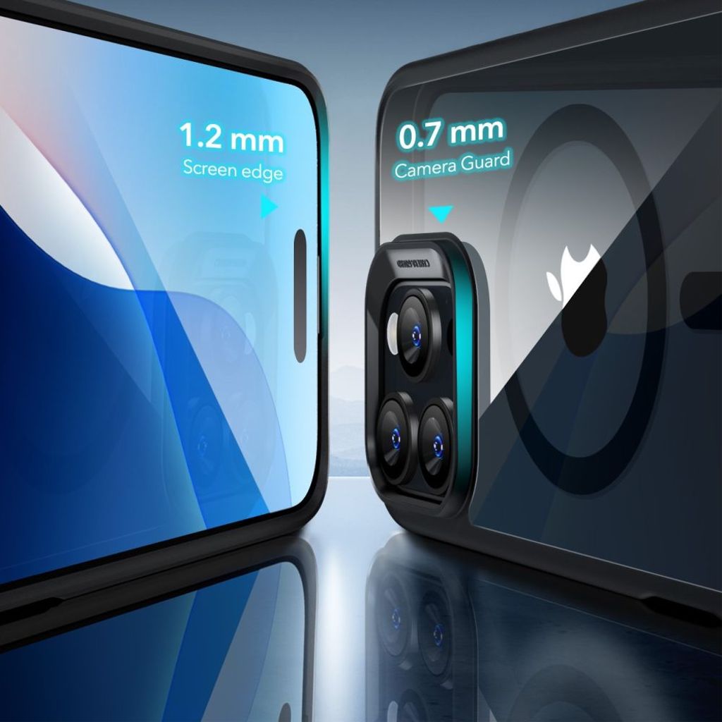 ESR Classic Hybrid Halolock MagSafe Set Cover & Skærmbeskyttelse til iPhone 16 Pro Max - Gennemsigtig/Sort