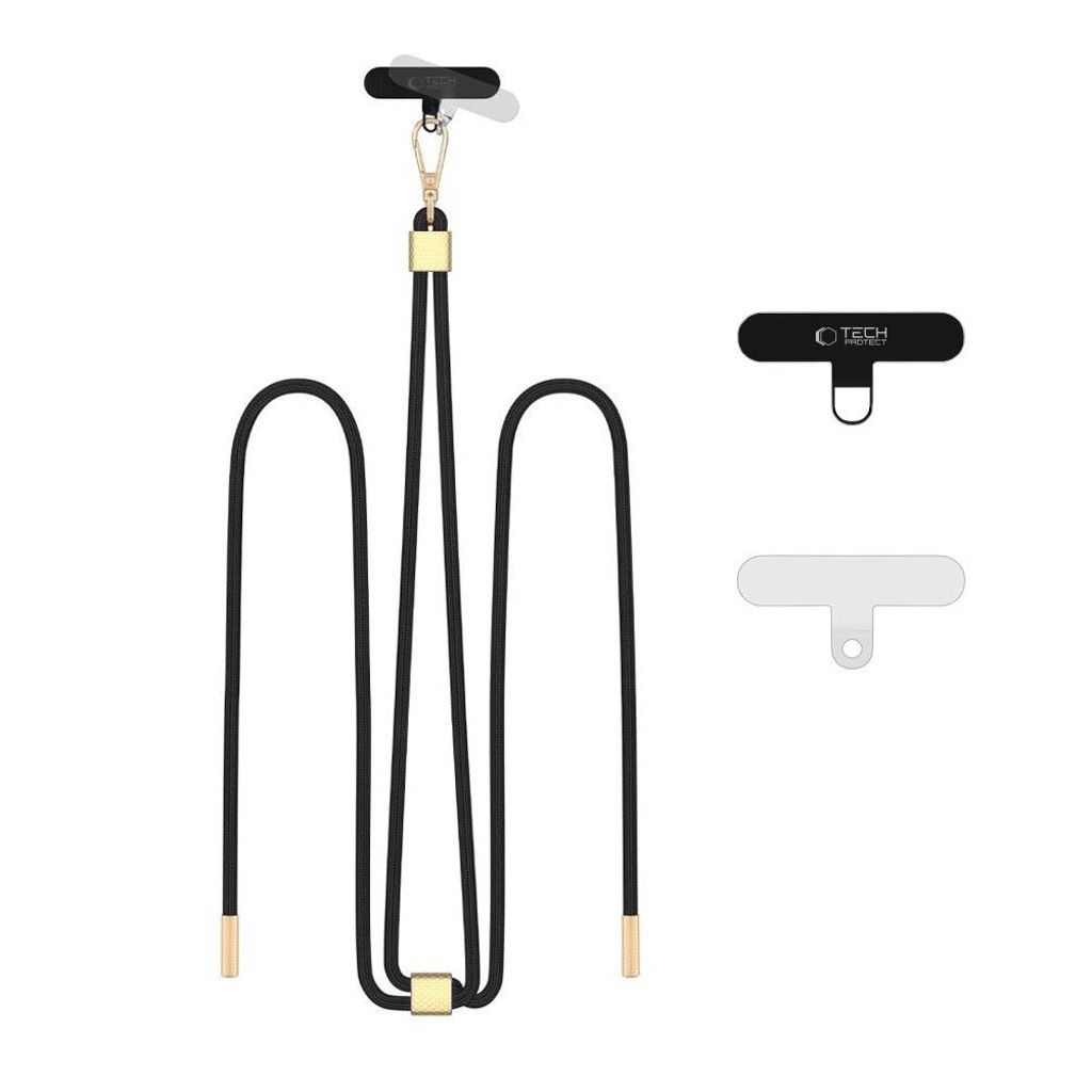 Tech-Protect C2S Crossbody puhelinhihna – Musta