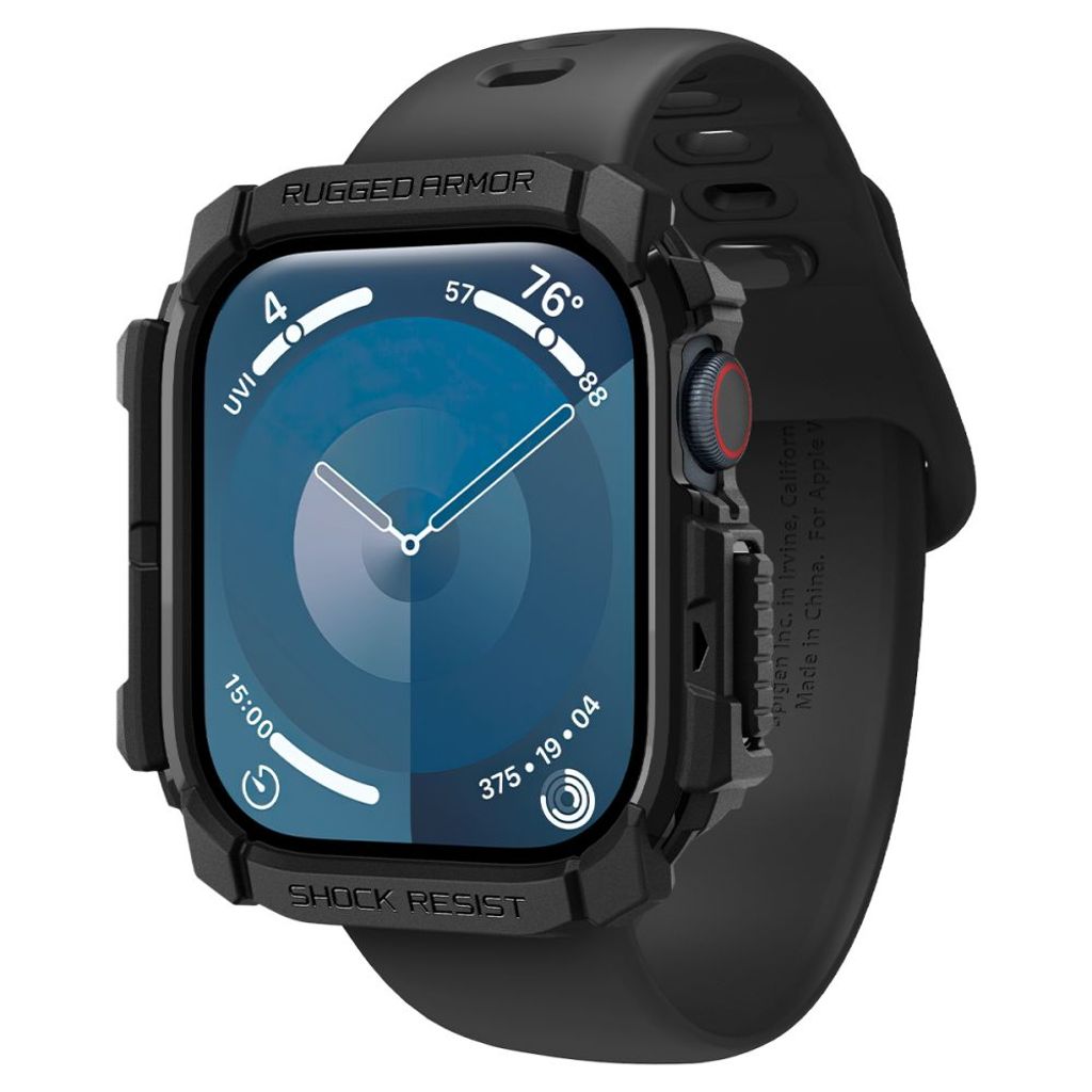 Spigen Rugged Armor Deksel til Apple Watch 10 (42mm) - Svart