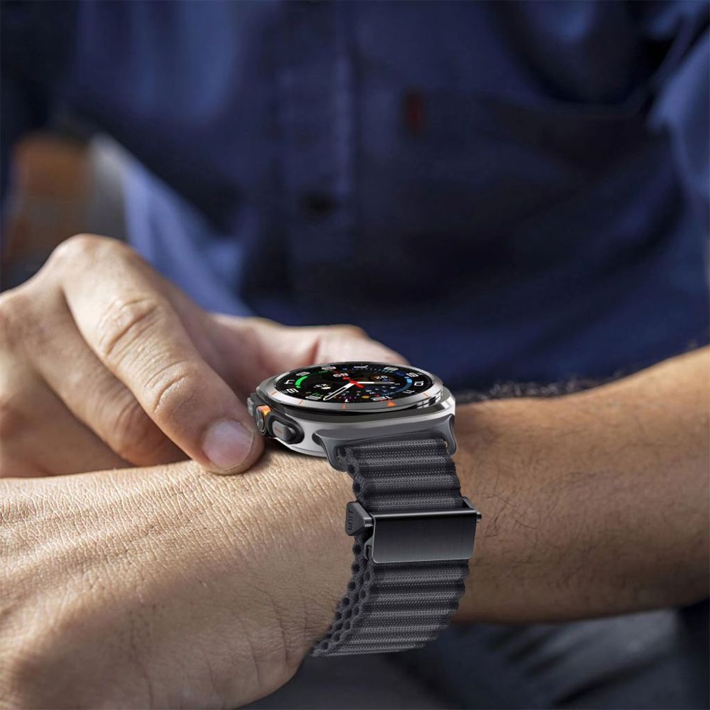 Tech-Protect Weave Pro Urrem til Samsung Galaxy Watch Ultra (47 mm - Sort