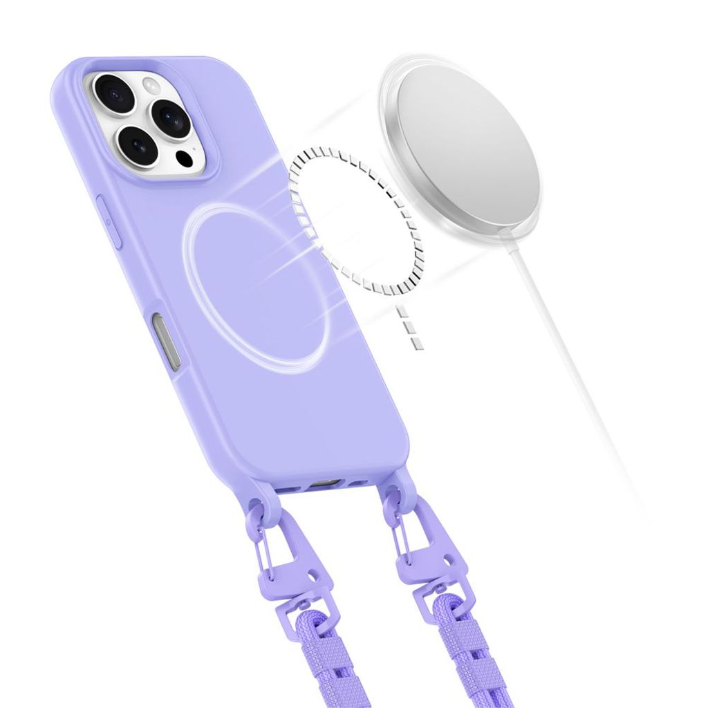 Tech-Protect MagNecklace MagSafe Deksel til iPhone 16 Pro Max - Lilla