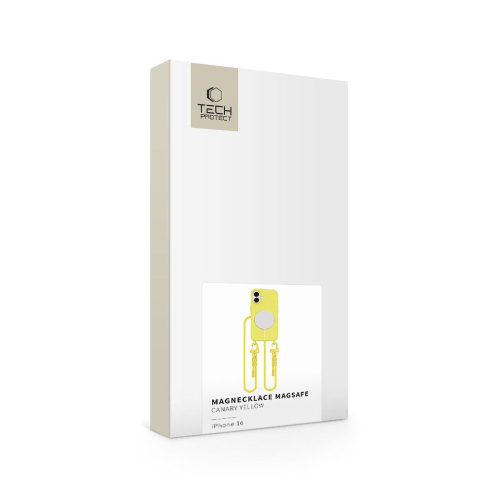 Tech-Protect MagNecklace MagSafe Case for iPhone 16 - Yellow