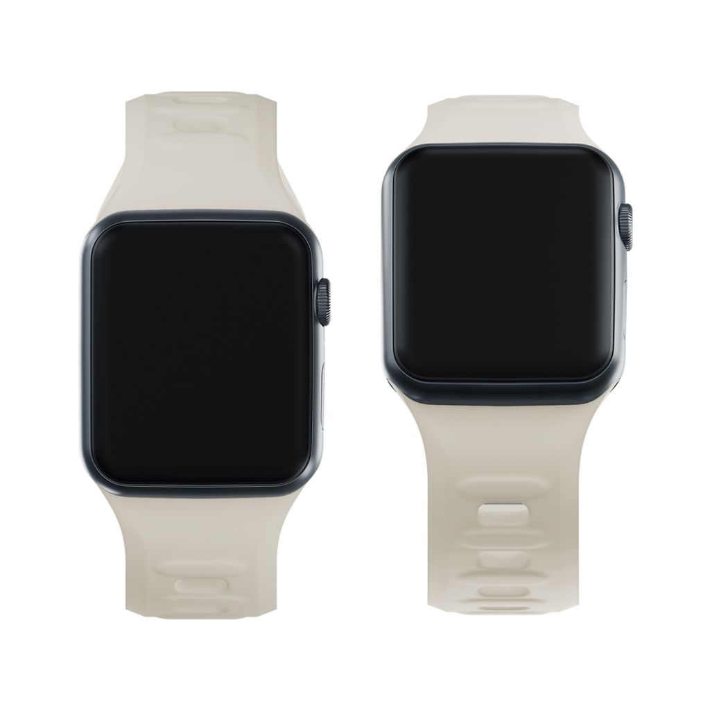 3mk Silikoni Kellonranneke Apple Watch 38/40/41mm  - Valkoinen