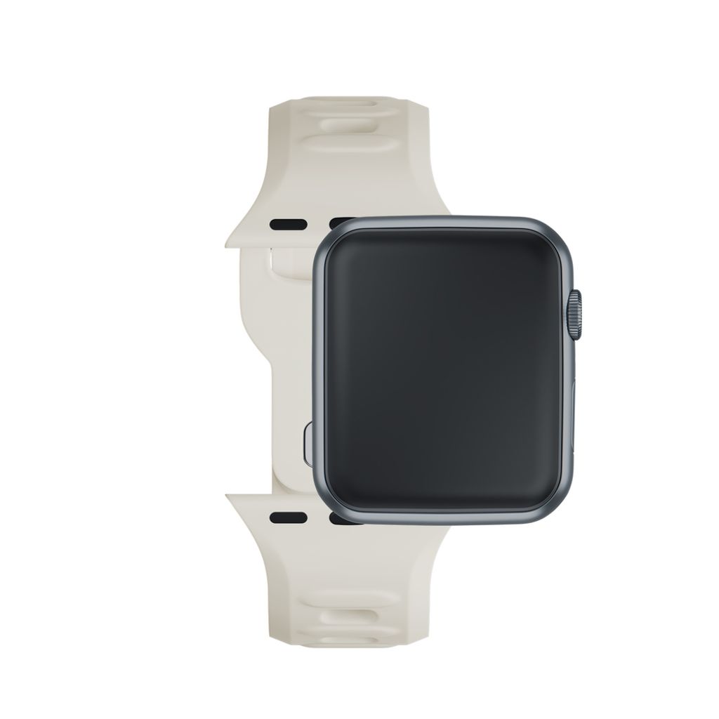 3mk Silikoni Kellonranneke Apple Watch 38/40/41mm  - Valkoinen