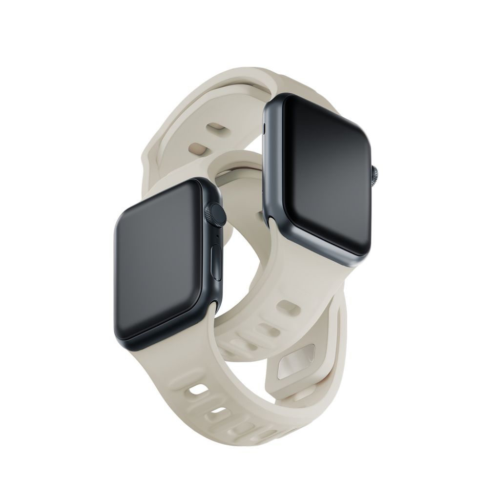 3mk Silikoni Kellonranneke Apple Watch 38/40/41mm  - Valkoinen