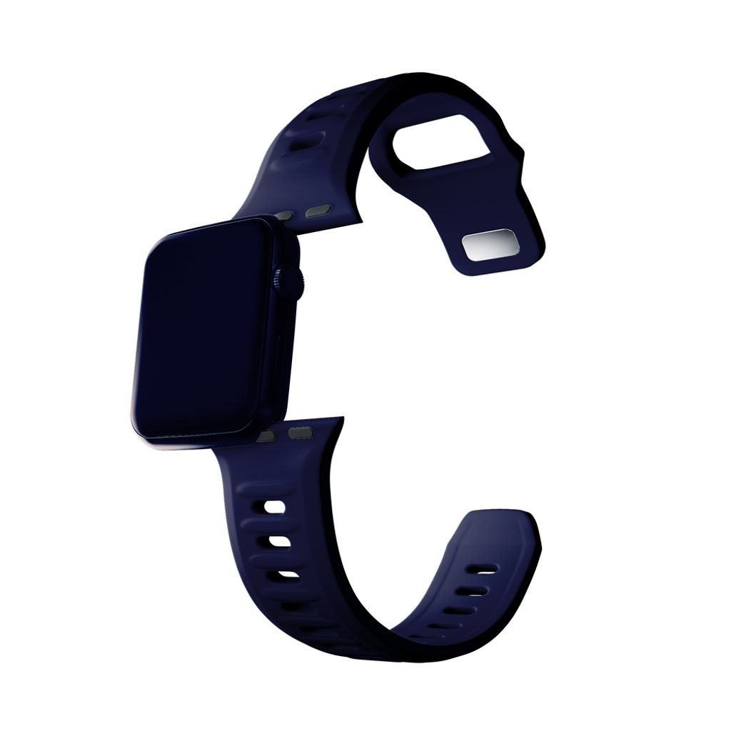 3mk Silikon Kockarmband till Apple Watch 38/40/41mm - Blå