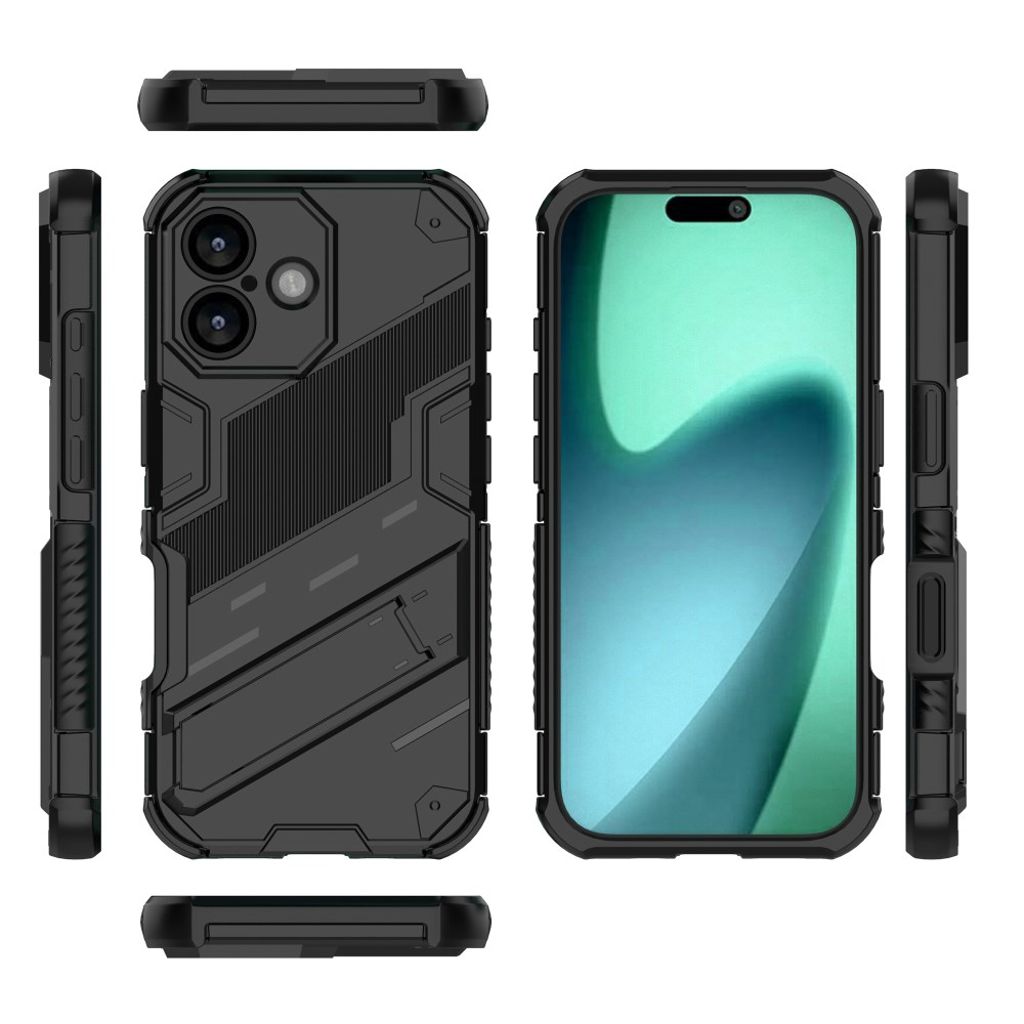 iPhone 17 Cover med Stativ - Sort