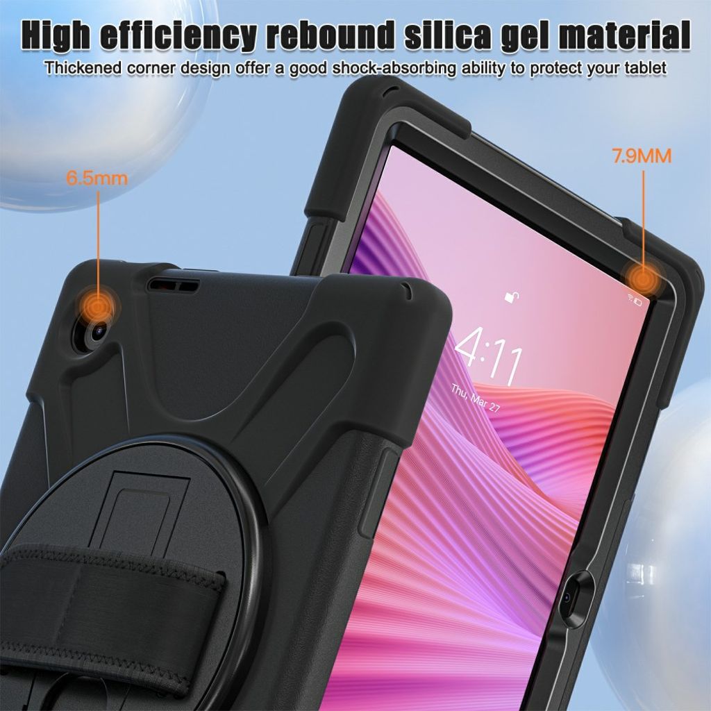 Lenovo Tab 10.1 (2025)/Zhaoyang K10C Deksel med Roterende Håndgrep - Svart