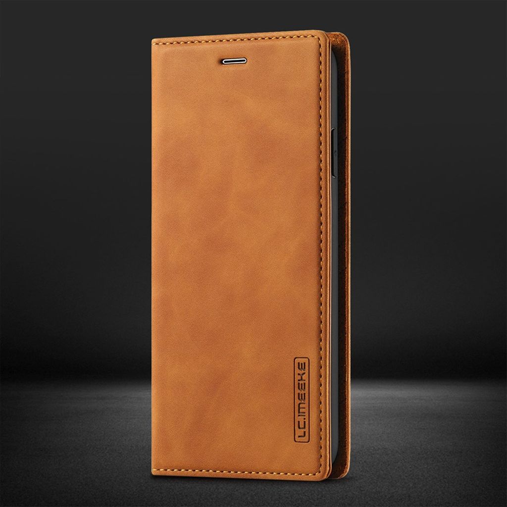 LC.IMEEKE iPhone X/XS Lompakkokotelo Jalustalla - Ruskea