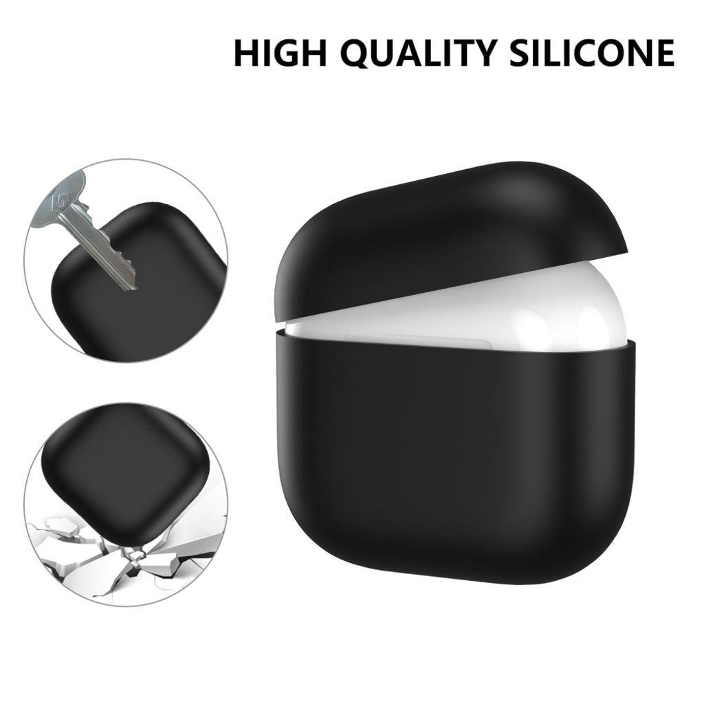 AHASTYLE Apple AirPods 4 Skal Silikon Stötsäker - Svart