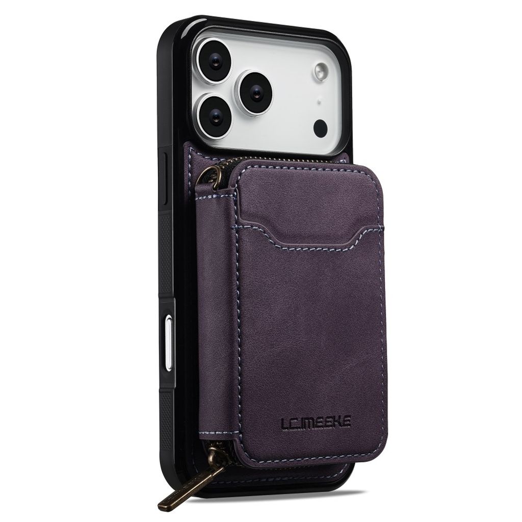LC.IMEEKE iPhone 18 Pro Max/17 Pro Max MagSafe-kuori lompakolla - Violetti