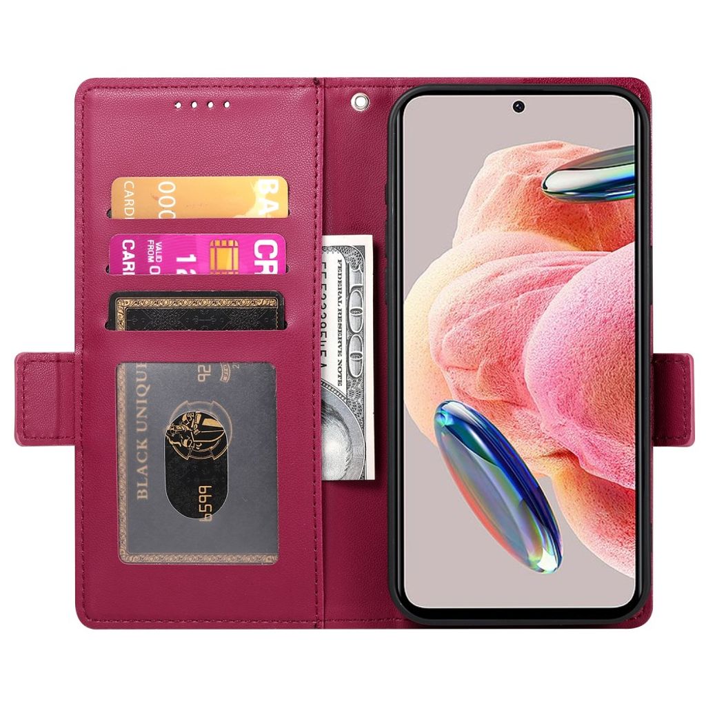 Xiaomi 17T Pro Plånboksfodral i PU-läder - Vinröd