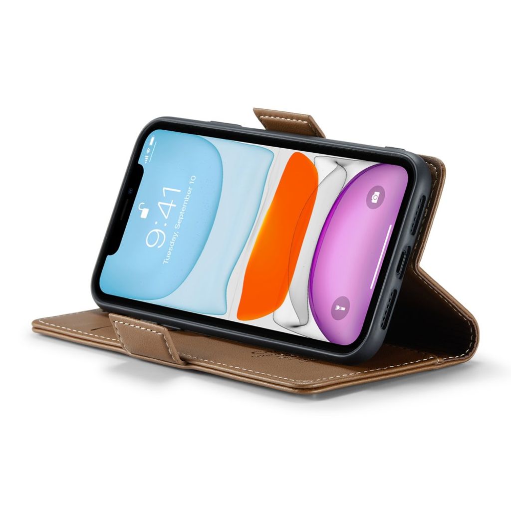 CASEME iPhone 11 Kotelo Korttipaikka - Ruskea