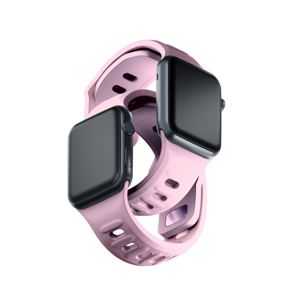 3mk Silikoni Kellonranneke Apple Watch 38/40/41mm  - Vaaleanpunainen