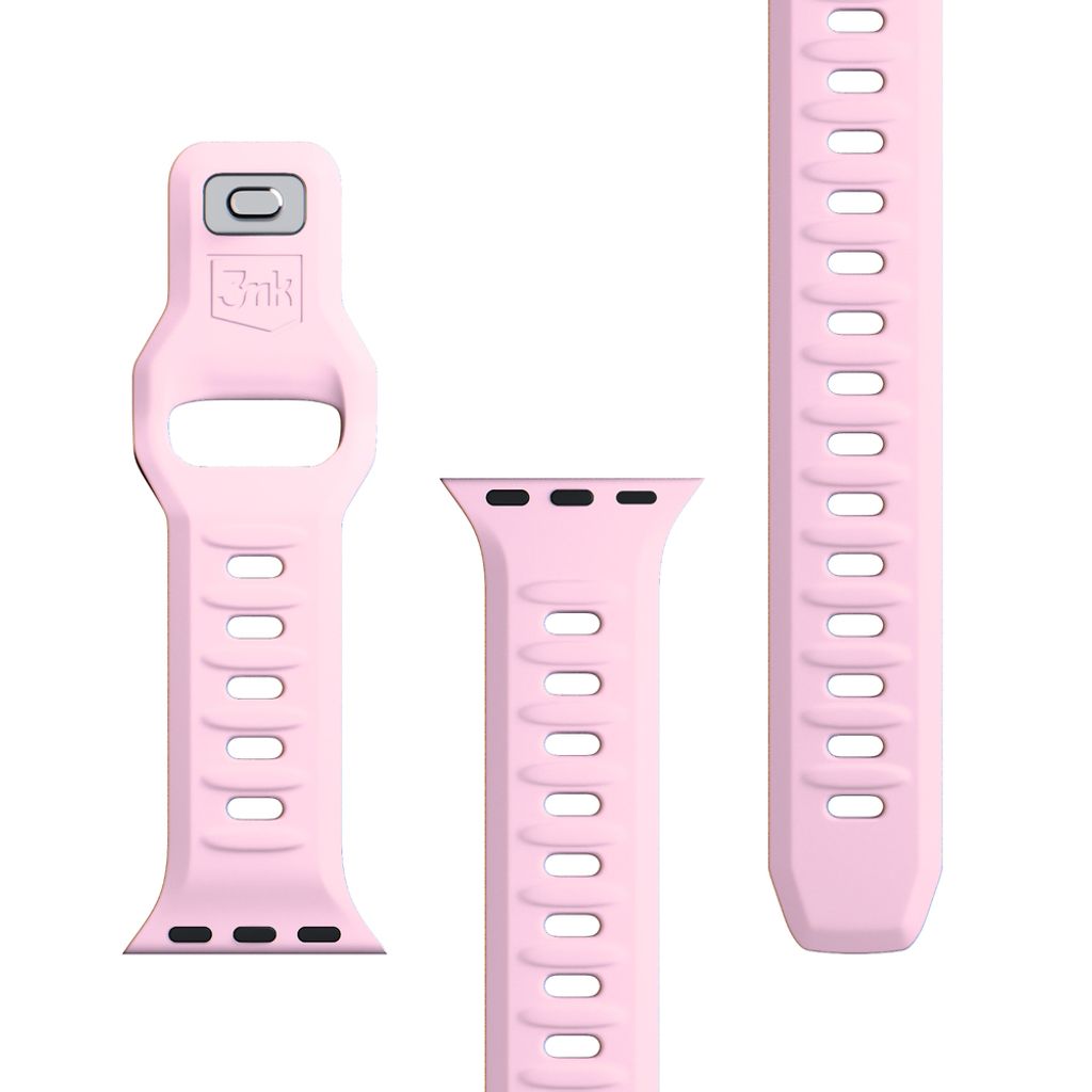 3mk Silikoni Kellonranneke Apple Watch 38/40/41mm  - Vaaleanpunainen