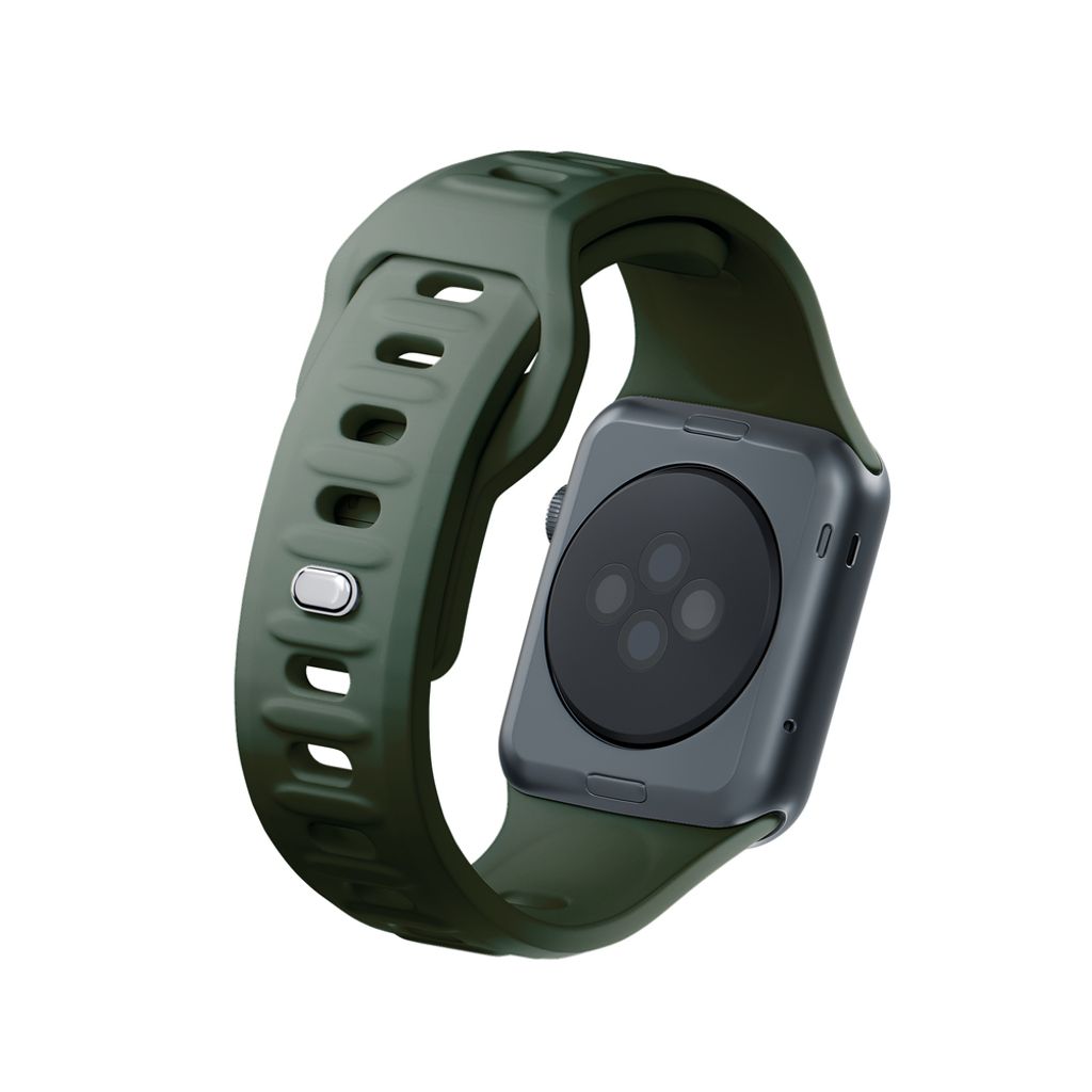 3mk Silikoni Kellonranneke Apple Watch 42/44/45/49mm - Vihreä