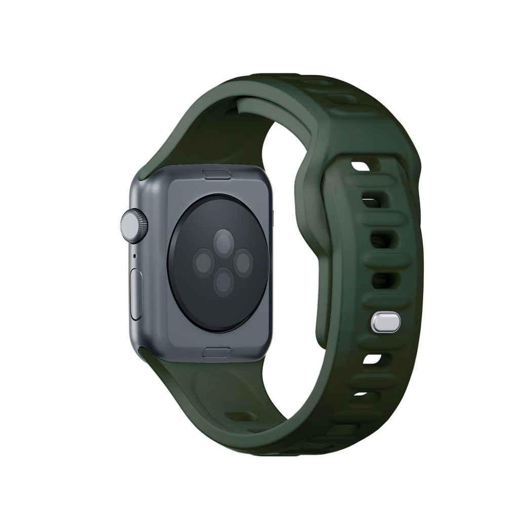 3mk Silikoni Kellonranneke Apple Watch 42/44/45/49mm - Vihreä