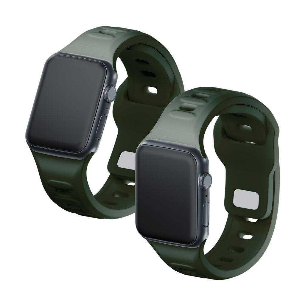 3mk Silikoni Kellonranneke Apple Watch 42/44/45/49mm - Vihreä