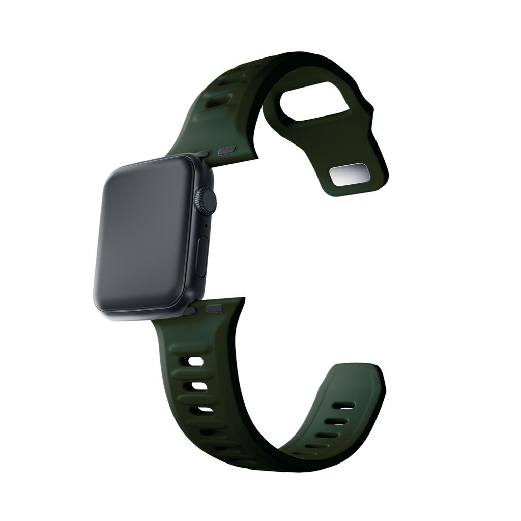 3mk Silikoni Kellonranneke Apple Watch 42/44/45/49mm - Vihreä
