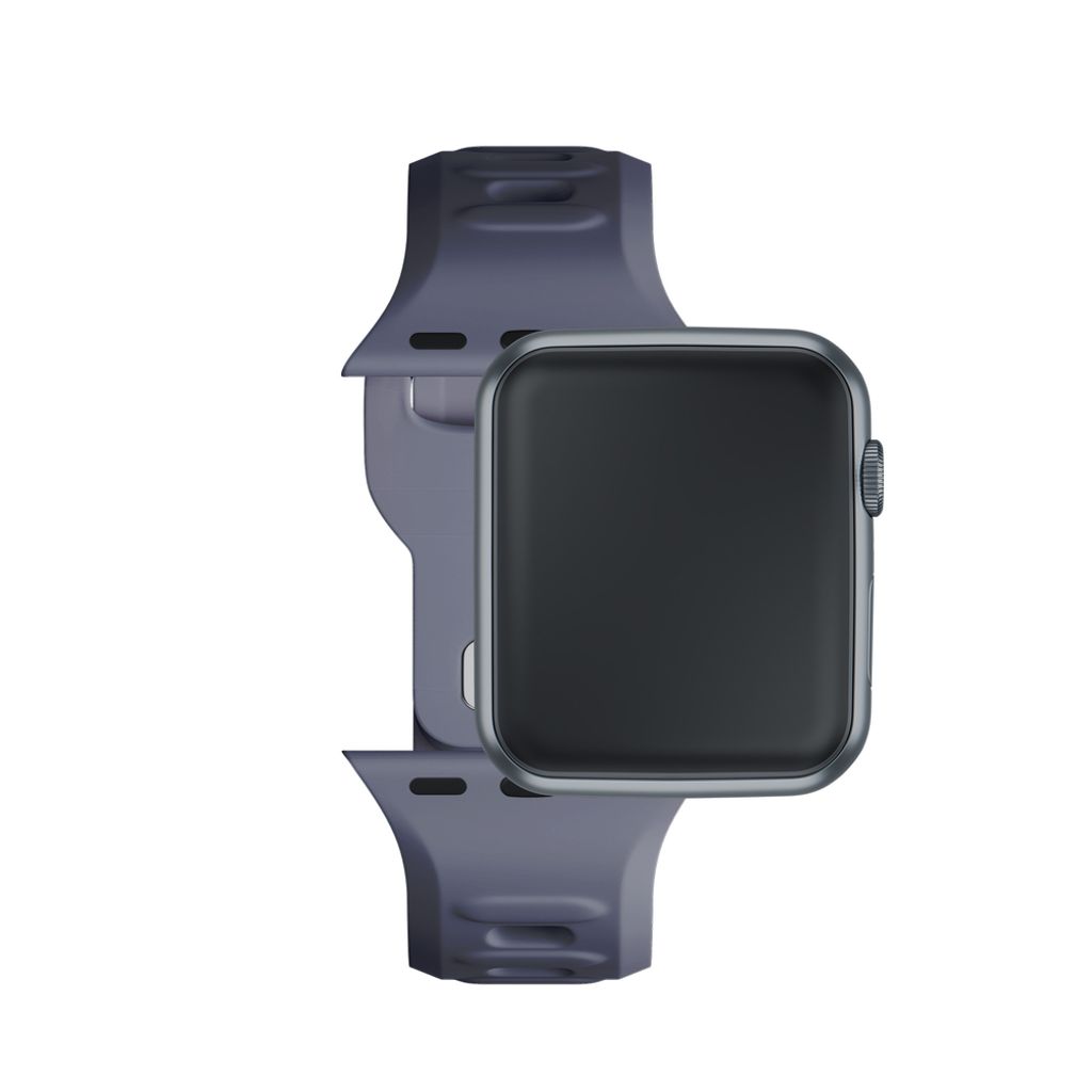 3mk Silikoni Kellonranneke Apple Watch 42/44/45/49mm  - Harmaa