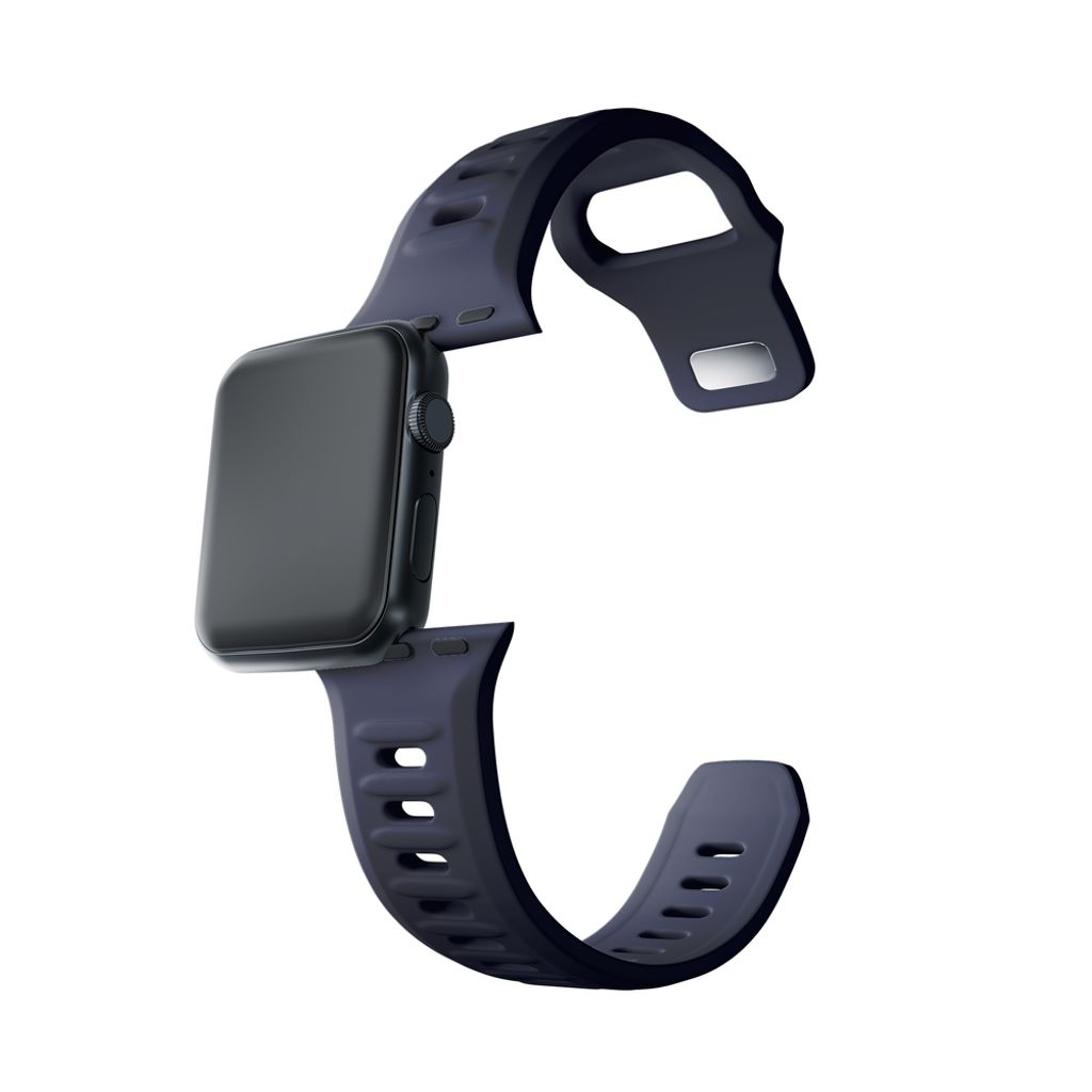 3mk Silikoni Kellonranneke Apple Watch 42/44/45/49mm  - Harmaa