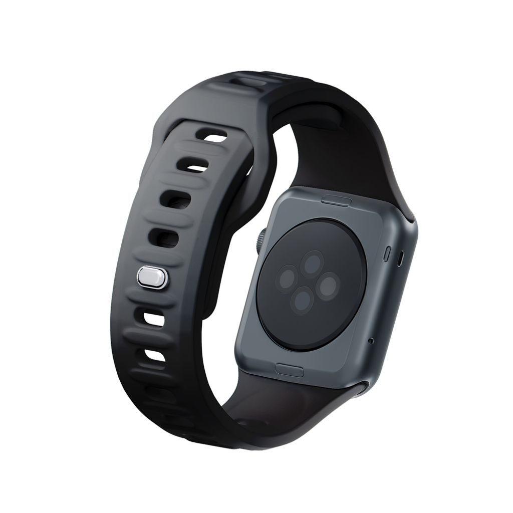 3mk Silikoni Kellonranneke Apple Watch 38/40/41mm  - Musta