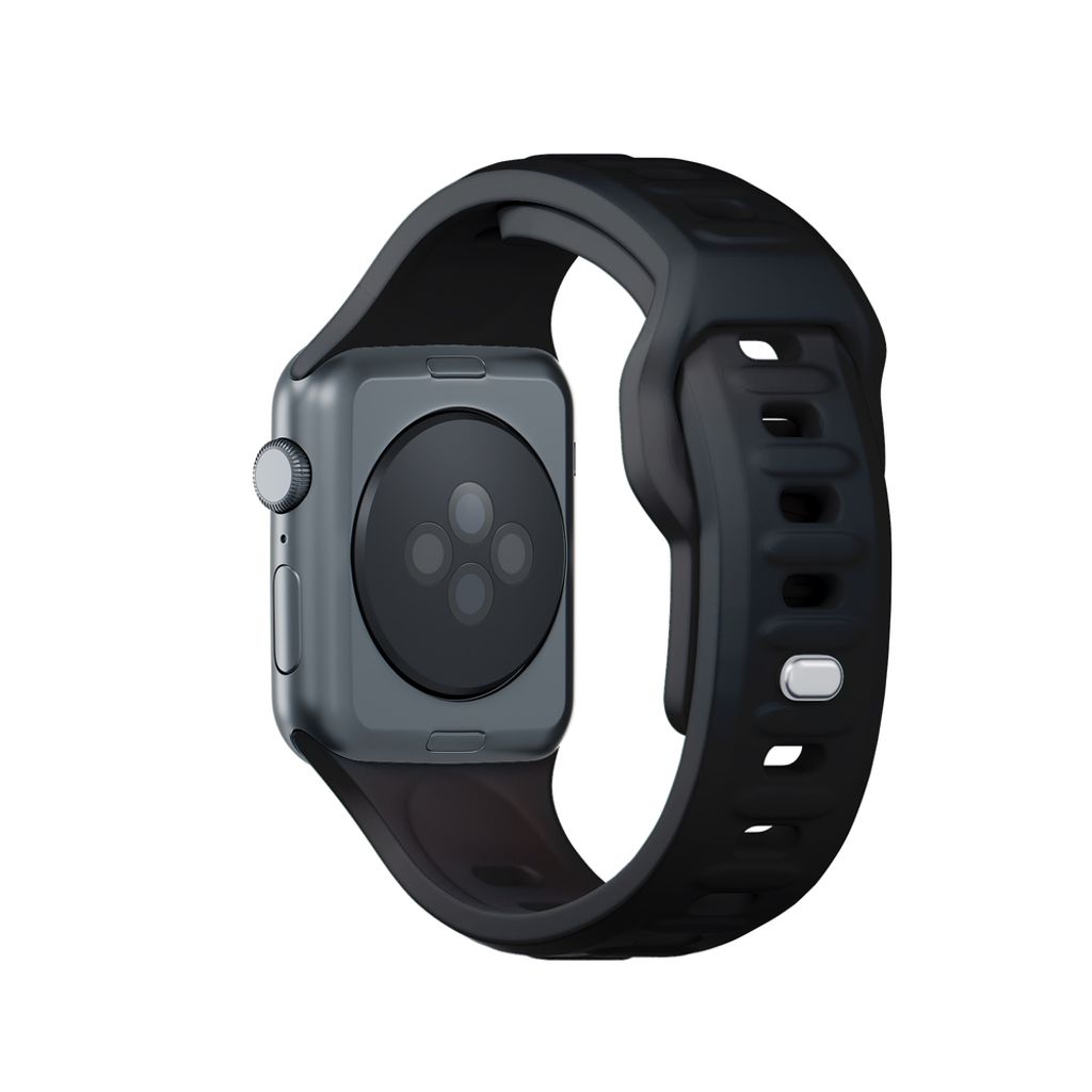3mk Silikoni Kellonranneke Apple Watch 38/40/41mm  - Musta