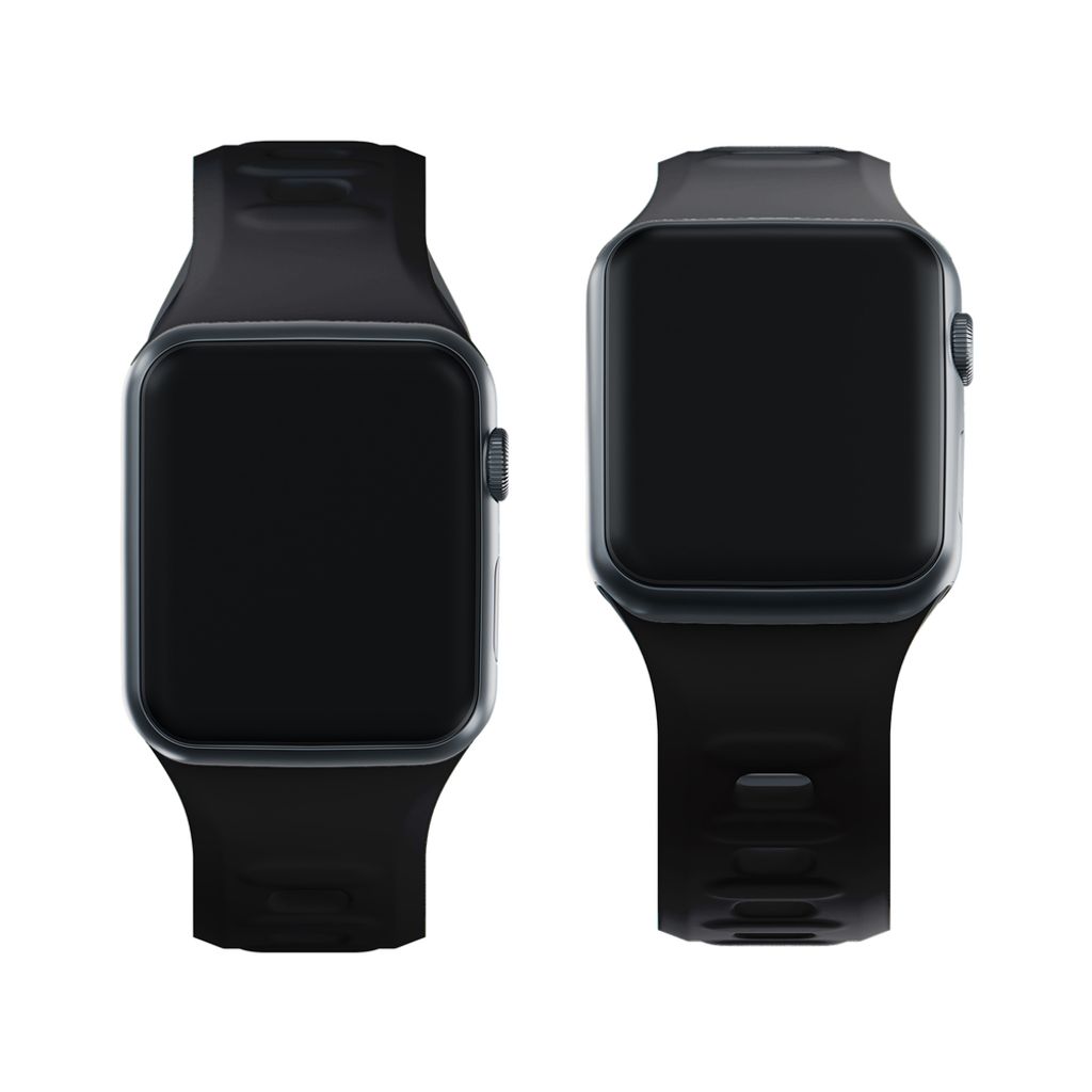 3mk Silikoni Kellonranneke Apple Watch 38/40/41mm  - Musta