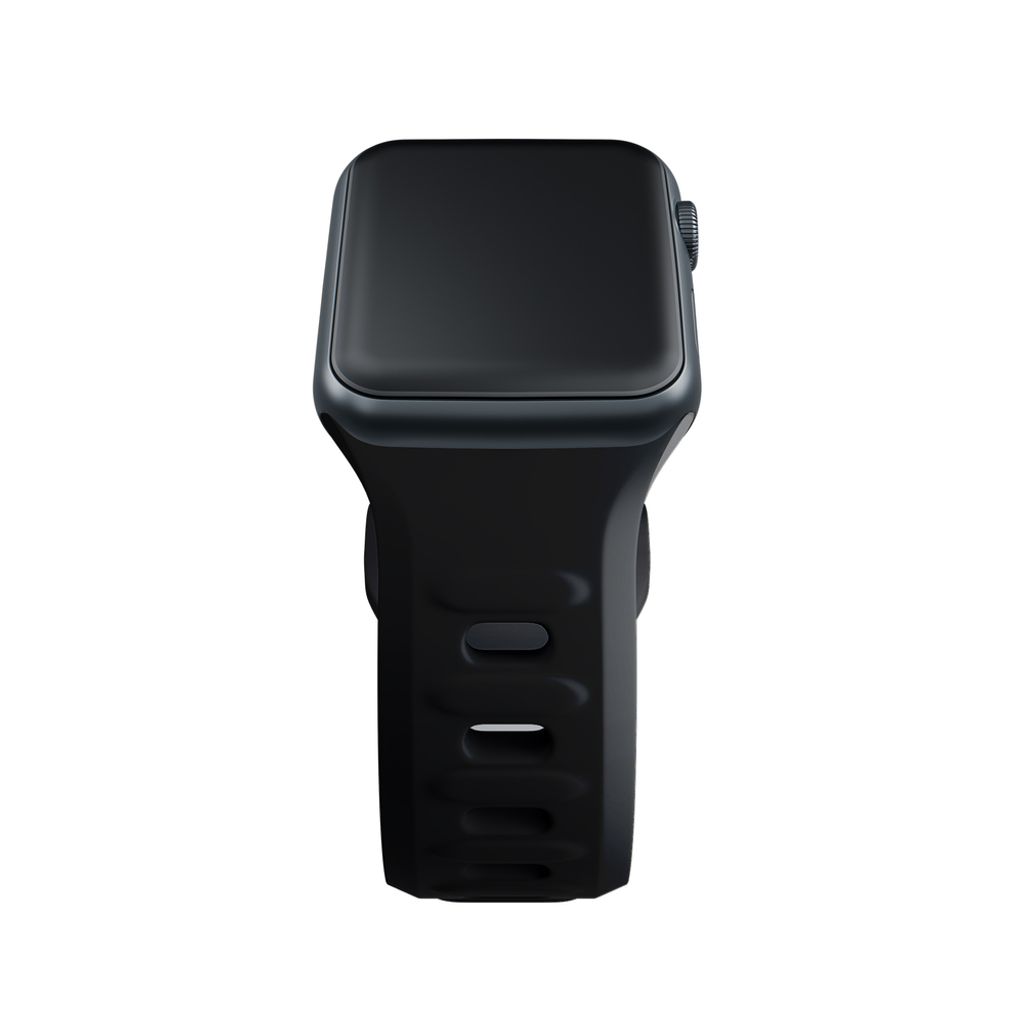 3mk Silikoni Kellonranneke Apple Watch 38/40/41mm  - Musta