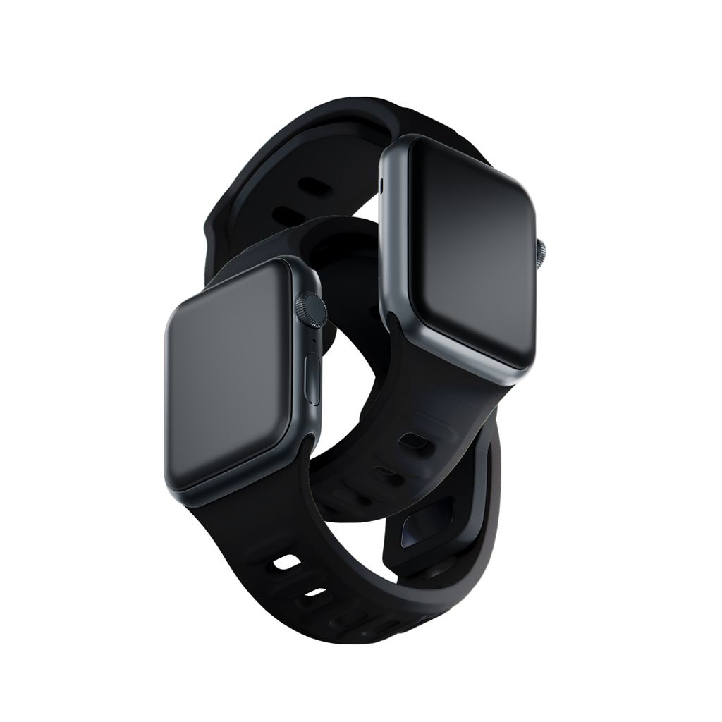 3mk Silikoni Kellonranneke Apple Watch 38/40/41mm  - Musta