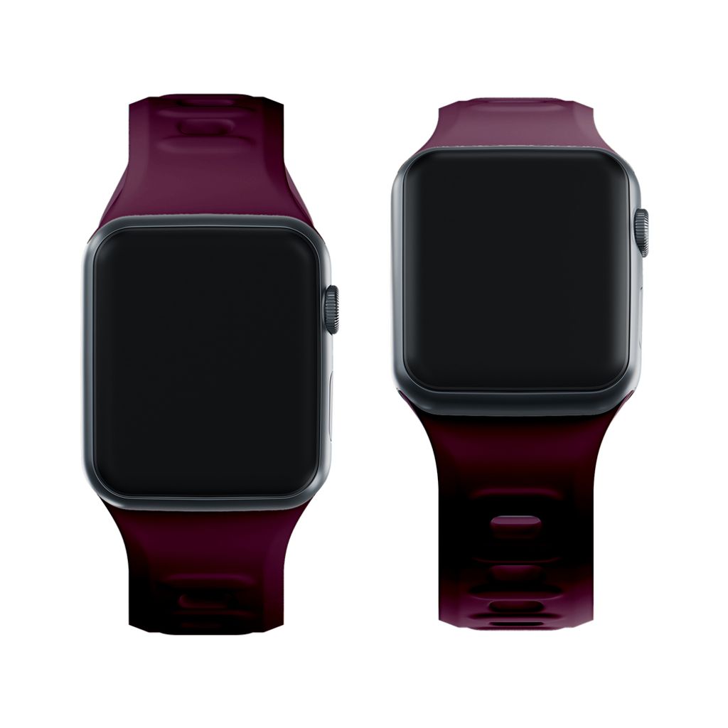 3mk Silikoni Kellonranneke Apple Watch 42/44/45/49mm - Burgundi